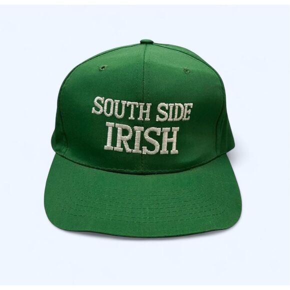 Nissin Cap South Side Irish Green Adjustable SnapBack Hat Cap - Picture 1 of 9